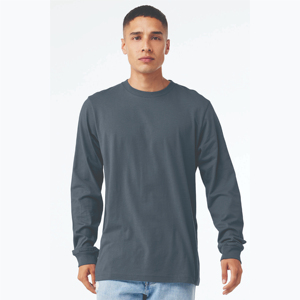 เสื้อยืดแขนยาวผู้ชายคุณภาพสูงขายดี 100% ผ้าฝ้ายถัก ลายเรียบ ปรับแต่งได้ แห้งเร็ว ระบายอากาศดี ขายส่ง - Product Image 1