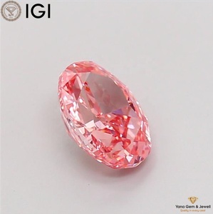 Diamant de laboratoire CVD 1,50 CARAT avec certificat IGI, taille ovale, couleur rose vif fantaisie, clarté VVS2, pour bague d'élégance royale - Product Image 3