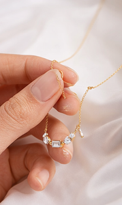 Collar de Diamantes Naturales de Corte Ovalado Chapado en Oro de 14k de Lujo para Mujer, Regalo de Boda, Aniversario o Compromiso, Joyería con Colgante - Product Image 5