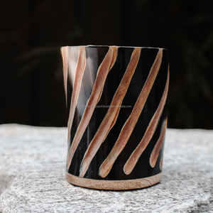 แก้วฮอร์นธรรมชาติแบบ100% แว่นตาสั้นไวกิ้งฮอร์นสำหรับบ้านโรงแรมและร้านอาหาร fwe - Product Image 3