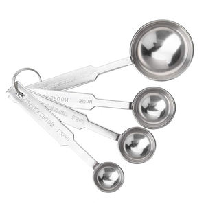 Juego de Cucharas Medidoras de Tamaño Mediano a Precios Bajos, Utensilios de Cocina de 4 Piezas, Acero Inoxidable Resistente - Product Image 1