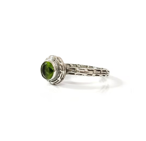 Anillo de Plata de Ley 925 Antideslustre, Minimalista, Moderno, con Piedra Preciosa de Peridoto, Estilo de Diseñador, Joyería para Ocasiones Especiales - Product Image 2