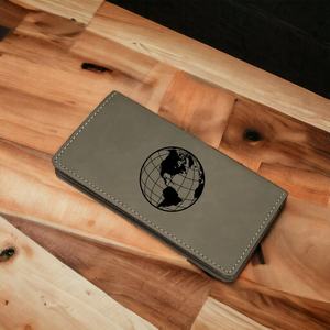 Chéquier Couverture En Cuir Portefeuille et Titulaire Cas Personnalisé Cadeaux Personnalisés Cadeau D'affaires LCR-0038E - Product Image 4