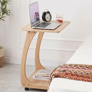 Chariot de rangement de cuisine en bois massif SINTERIOR, double niveau, à roulettes, résistant à l'eau, pour organiser et optimiser l'espace dans les maisons modernes - Product Image 3