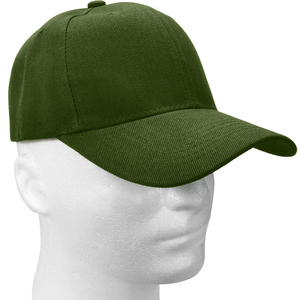 Green 6-Panel Baseball Cap Unisex Fitted Casual Hat Solid Color Twill Fabric Adult Size Adjustable Head Circumference - Product Image 1