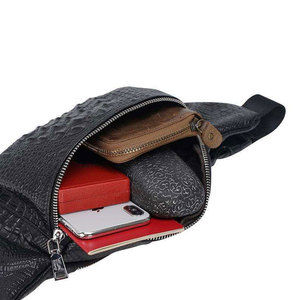 Sac banane unisexe à motif crocodile, fermeture éclair, sangle détachable, pochette de chasse imperméable - Product Image 5