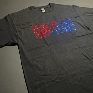 เสื้อยืดทรงบ็อกซี่ผ้าฝ้ายออร์แกนิคพิมพ์ลายคริสตัลเพชรสำหรับผู้ชาย รับผลิตตามสั่งขายส่ง - Product Image 2
