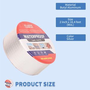 Nastro Impermeabile in Alluminio e Butile per Riparazioni RV, Sigillatura di Vetri, Materassi ad Aria e Finestre - Product Image 2