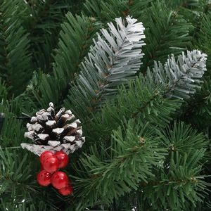 Sapin de Noël artificiel pré-éclairé en PVC vert de 15,7 pouces pour allée - Product Image 6