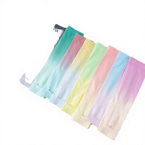 Manchons de cyclisme pour femmes Compports en Spandex/Nylon avec trou pour le pouce, logo personnalisé imprimé par transfert thermique, respirants, protection solaire UV - Product Image 1