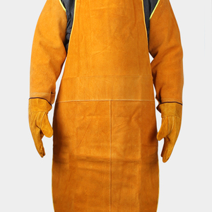 Tablier en coton jaune uni, durable, sans poches, pour la cuisine quotidienne - Product Image 3