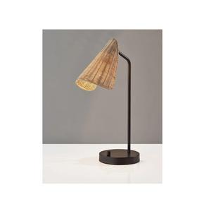 Lampe en fer et rotin tissée à la main, affichant un savoir-faire artisanal, matériaux naturels, éclairage décoratif - Product Image 1