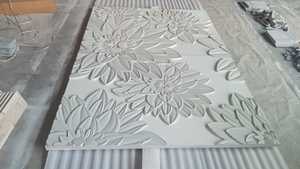 Panel de Pared Floral Contemporáneo, Tallado en Piedra Decorativo 3D para Montaje en Pared, Diseño Duradero para Salón y Sala de Estar - Product Image 5