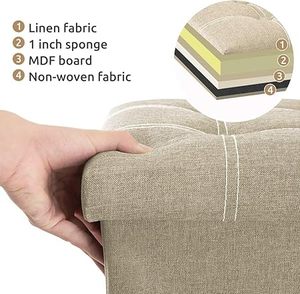 Customised Modern Design <b>Storage</b> Ottoman <b>Stool</b> Tray Cover Versatile Furniture for Hotel School Apartment for Living Room Bedroom - Product Image 5