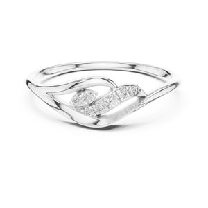 Bague en or blanc 14 carats avec diamant rond cultivé en laboratoire pour femmes |   Cadeau d'anniversaire |   Nouveau diamant cultivé - Product Image 1