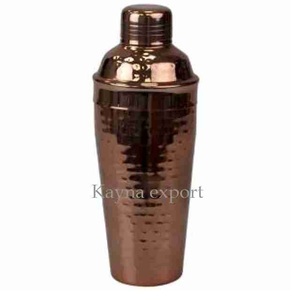 Nouvel ensemble de shakers à cocktails en métal martelé de qualité supérieure, capacité de 500 ml, couleur marron écologique, accessoires de comptoir de bar - Product Image 2