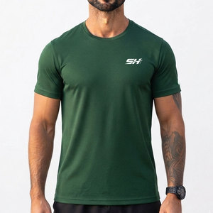Camiseta Deportiva Flexible para Hombre con Spandex, Ropa Deportiva de Marca Privada, Ropa de Ejercicio de Secado Rápido, Camiseta para Gimnasio - Product Image 1