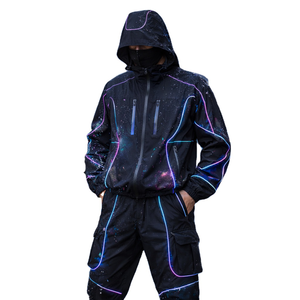 Custom Manufacturer Techwear Thermochromic Streetwear Heat Reactive Water Reactive Windbreaker B2B <b>Waterproof</b> Rain men's <b>jackets</b> - Product Image 3