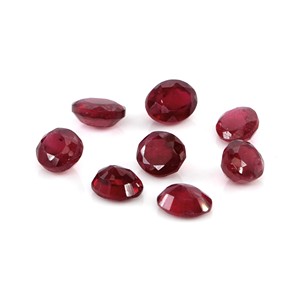 Rubis naturels de Bangkok, ovales calibrés 6x7mm, pierres précieuses naturelles en vrac pour la fabrication de bijoux, prêtes à l'emploi - Product Image 1