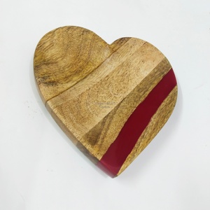 ถาดไม้รูปหัวใจที่แตกและทำจากเรซินถาดใส่ผลไม้แห้งสวยงามเหมาะสำหรับเป็นของขวัญและเสิร์ฟของตกแต่งอย่างหรูหรา - Product Image 1