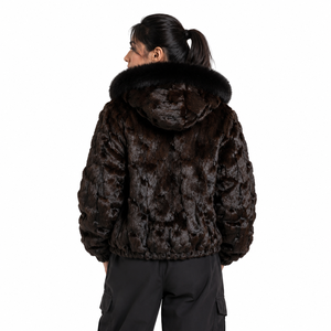 Sweat-shirt à capuche unisexe personnalisé brodé pour homme, style décontracté hiver, en sherpa texturé duveteux, coupe oversize – Fournisseur en gros - Product Image 2