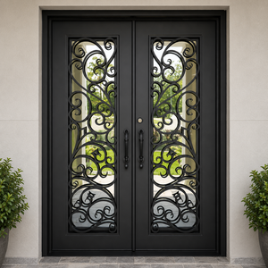 Colecciones de puertas de hierro de alta calidad y puertas de acero protectoras para renovación del hogar, construidas para durar y asegurar la seguridad de su familia. - Product Image 1