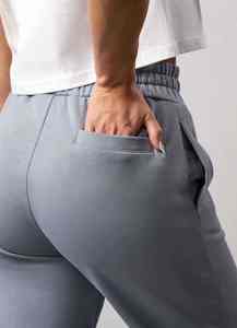 Ensemble de survêtement oversize pour femme, bleu brume, coupe décontractée, comprenant un sweat à capuche et un pantalon de jogging à jambe droite, 2 pièces, pour le quotidien et l'entraînement - Product Image 6