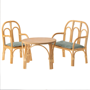 Lovely Kids <b>Table</b> and Chairs Rattan for Nursery Playroom Wicker Seat Natural Lightweight Baby Kids Rattan Chair from Vietnam - Product Image 3