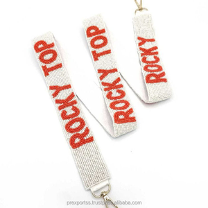 Handmade Beaded Hook <b>Strap</b> <b>Adjustable</b> Bag <b>Strap</b> Custom Embroidery Shoulder Belt <b>Strap</b> Durable Waterproof Fashion Gameday College - Product Image 1