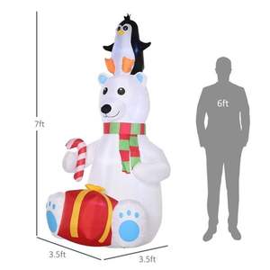 Christmas Snowman <b>Inflatable</b> <b>Outdoor</b> <b>Holiday</b> <b>Yard</b> <b>Decorations</b> for Festive Season - Product Image 3