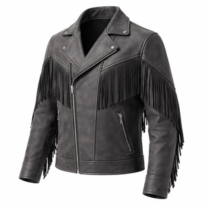 Bulk Order Men's Leather <b>Jacket</b> with <b>Fringe</b> - Custom Designs from Factory Direct Supplier - Product Image 3