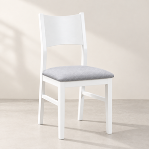 Silla de Comedor Contemporánea de Madera de Pino Blanco con Asiento Acolchado, Muebles Modernos para Restaurante, Superventas, Suministro de Fábrica - Product Image 1