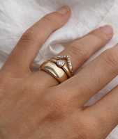 Breite, konisch zulaufende christliche Unisex-Gold-Eheringe aus 14K 18K massivem Gold – minimalistische, moderne, luxuriöse, schlichte, klobige, stapelbare Ringe