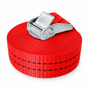 Sangle d'arrimage à boucle à came en polyester de 38 mm, 450 kg, pour camion, remorque, sécurisation des marchandises, usage intensif, fabricant OEM - Product Image 1