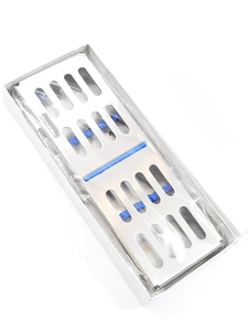 German Grade Stainless Steel Autoclave Tray for Dental Surgical Sterilization Double Decker Manual <b>Power</b> 8 Instruments Capacity - Product Image 4