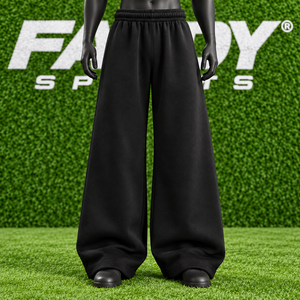 Unisex Heavyweight Cotton Wide Leg Sweatpants Loose Fit Casual Athletic <b>Trousers</b> Custom Logo Wholesale - Product Image 2