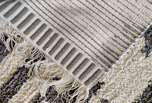 Alfombra Moderna de Alta Calidad, Jacquard Abstracto, Poliéster/Algodón, Tejida, Apta para Mascotas, Hecha a Mano, de Pared a Pared, Bordada, de Pelo Cortado - Product Image 3