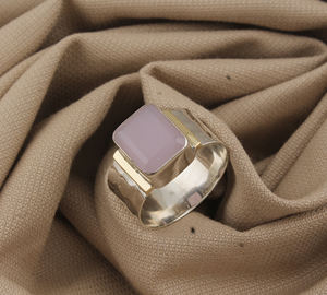 Bague en argent sterling 925 avec quartz rose naturel, pierre de guérison, gemme rose, pour femme, classique, idéale pour les fêtes, cadeau d'amour-propre, vente en gros - Product Image 4