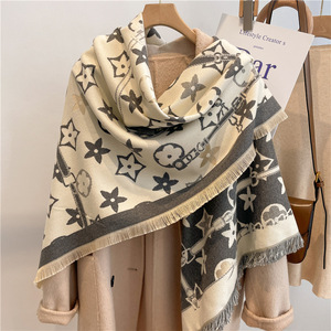 Elegante Bufanda Larga de Cachemira Gruesa y Cálida para Mujer, con Diseño de Puntos, Pashmina Juvenil de Doble Cara, Suave y Grande, para Invierno - Product Image 3