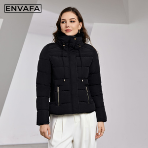 <b>Women</b> Fur Collar <b>Winter</b> <b>Coat</b> Slim Fit Cinched Waist Cotton <b>Padded</b> Puffer Jacket Warm Thick Parka Outerwear Fashion Wholesale - Product Image 4