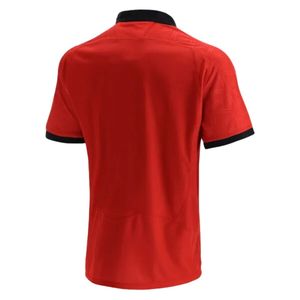 Maillot de rugby rouge à manches courtes pour homme – Tenue de sport d'équipe, uniforme de match, vêtements d'entraînement, équipement athlétique, vêtements de jeu en extérieur, performance - Product Image 2