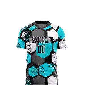 เสื้อฟุตบอลคุณภาพสูง เสื้อเจอร์ซีย์ผู้ชายแบบกำหนดเอง ชุดฟุตบอล เสื้อยืด ชุดกีฬาฟุตบอล พิมพ์ลายแบบ Sublimation สำหรับแฟนบอล/นักเตะ - Product Image 3