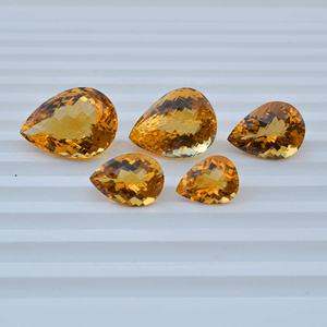 Vérificateur de poire à facettes en citrine naturelle coupe taille libre pierre précieuse de guérison en vrac du fabricant de gros fournisseur de pierres précieuses régulières - Product Image 3
