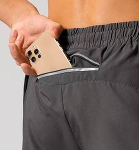 Ropa deportiva atlética activa para hombre, pantalones cortos deportivos de secado rápido, transpirables, pantalones cortos de entrenamiento para hombre, pantalones cortos de gimnasio para correr de doble capa para hombre - Product Image 6