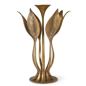 Portavelas Central con Hojas de Estilo Europeo para Centros de Mesa en Bodas y Fiestas de Aniversario - Product Image 3