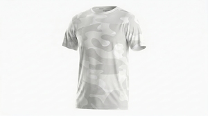 T-shirt camouflage vintage pour homme, 100% coton, coupe ajustée, tissu 260 GSM, fabrication sur mesure, vêtements de sport OEM pour activités de plein air, pêche - Product Image 3
