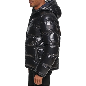 Blouson d'hiver chaud et épais en toile de haute qualité pour homme, avec capuche et fermeture éclair, coupe-vent, style décontracté pour la moto - Product Image 3