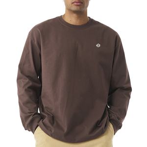 Camiseta Unisex Marrón de Manga Larga, 100% Algodón Jersey, Cuello Redondo Liso, Tejido Transpirable para Uso Casual al Aire Libre, Venta al Por Mayor OEM - Product Image 1