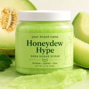 Honeydew Hype Shea Sugar <b>Body</b> <b>Scrub</b> Deep Exfoliating Moisturizing Organic <b>Body</b> Polish with Shea Butter & Natural Oils Wholesale - Product Image 1