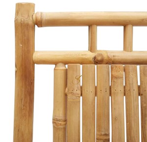 Chaise de salle à manger moderne et contemporaine en bambou avec accoudoirs, portable, pour usage extérieur et hôtelier, chaise pliante en bois naturel écologique - Product Image 4